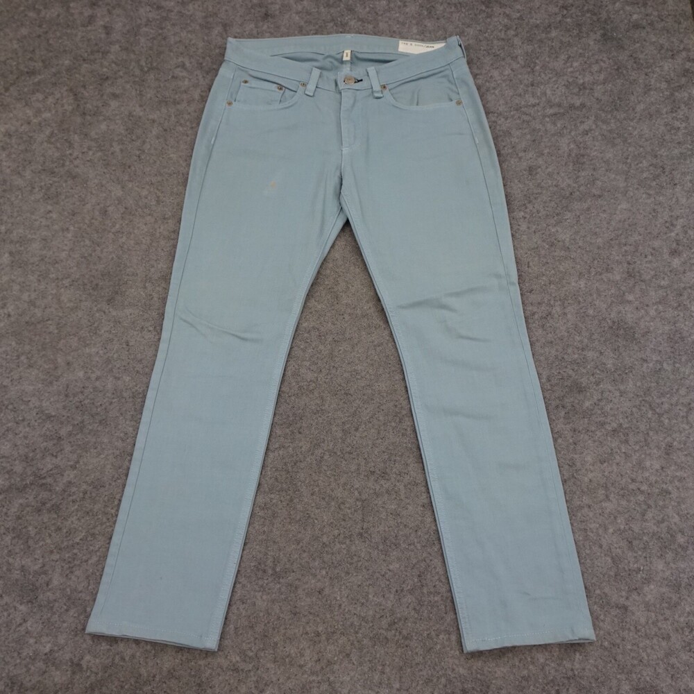 Rag Bone Jeans Womens 28 Blue Denim Skinny Straight Pants Ankle Stretch Comfort